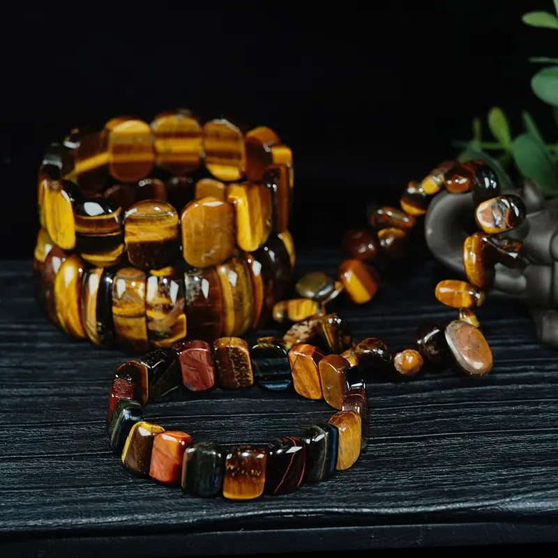 Golden tiger eye, stone bracelet for men and women