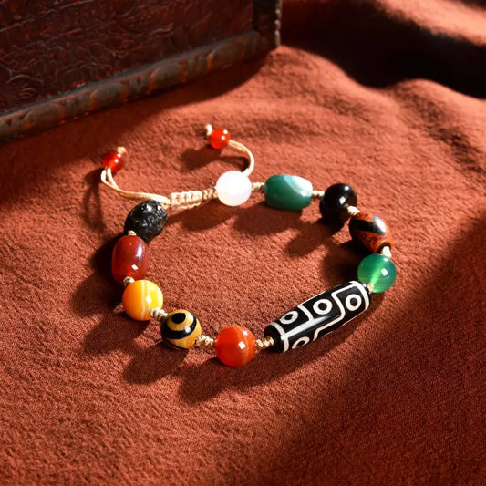 Multi woven gemstone bracelet for men and women