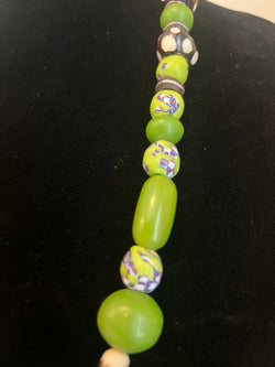 Green Earth Spirals Necklace