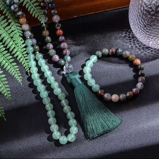 Onyx Green Aventurine Necklace Set