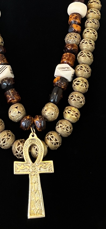 Cameroon Ankh Spirit Necklace Set 1 0f 1